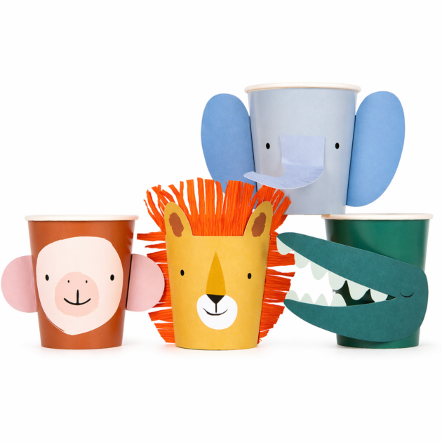 Gobelets animaux en parade x8