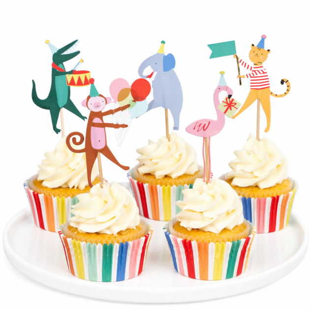 Cupcake kit animaux en parade (x24 toppers)