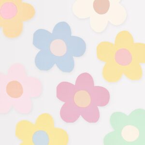 Serviettes en forme de fleurs daisy (x16)