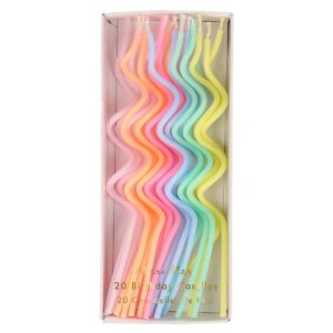 Bougies swirly pastels (x20)