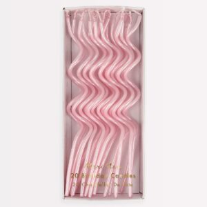 Bougies swirly roses (x20)