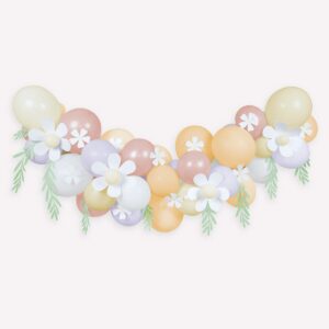 Arche de ballons fleurs marguerite (x51 ballons)
