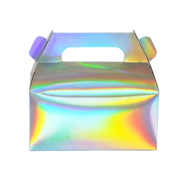 Boites à gouter silver irisé x10