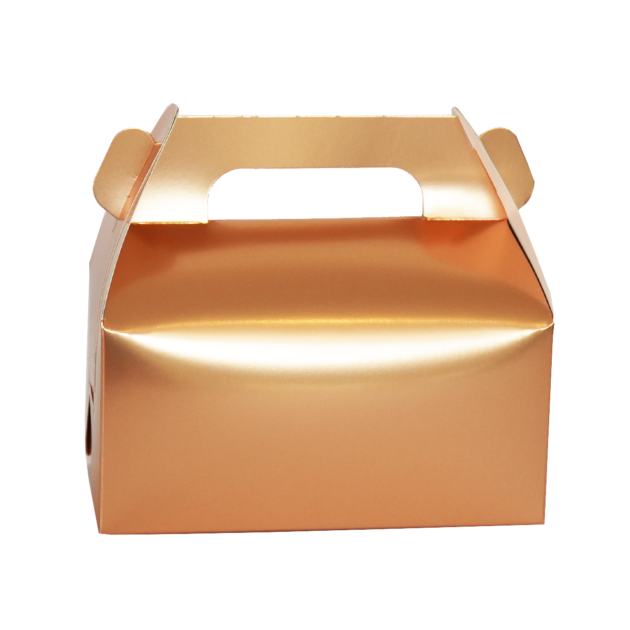 Boites à gouter rose métallisé x10