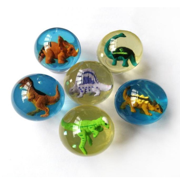 Balles rebondissantes dinosaure x5