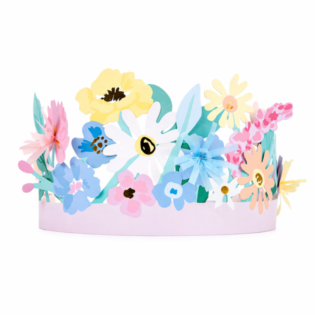 Couronnes de fleurs en papier x8