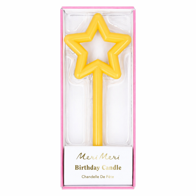 Bougie étoile jaune
