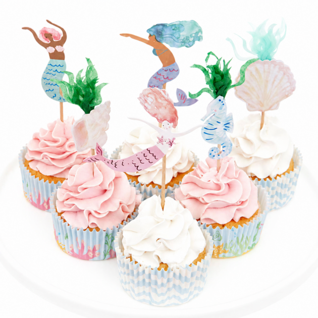 Cupcake kit sirène (x24 toppers)