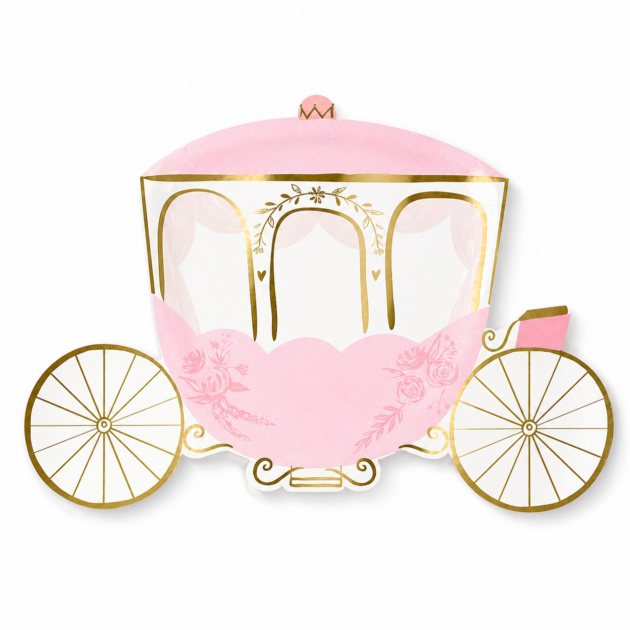 Assiettes carrosse de princesse x8