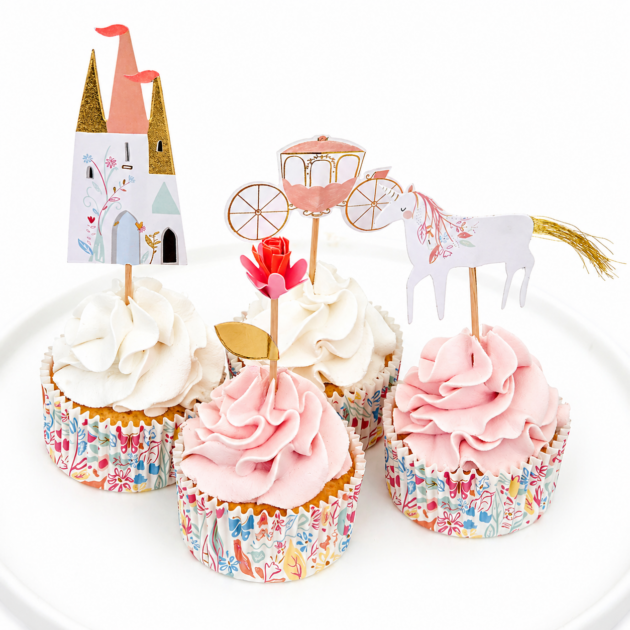 Cupcake kit princesse (x24 toppers)