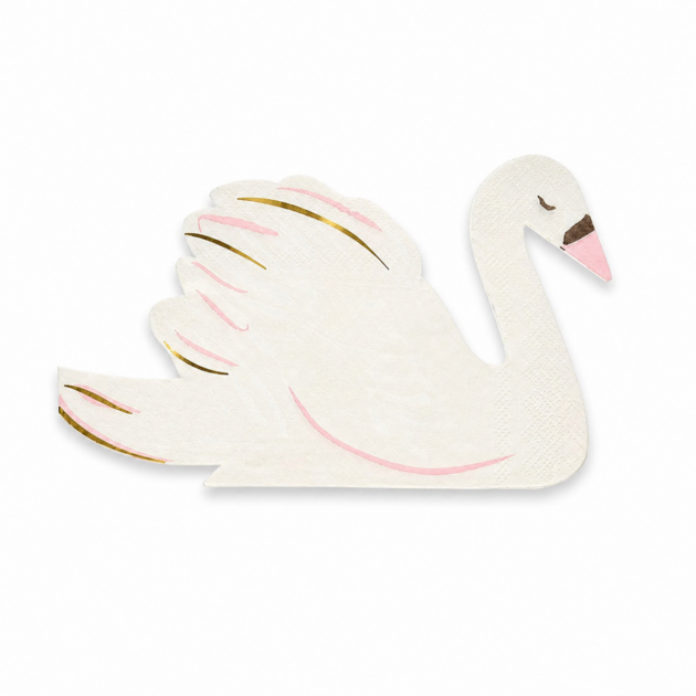 Serviettes en forme de cygne x16