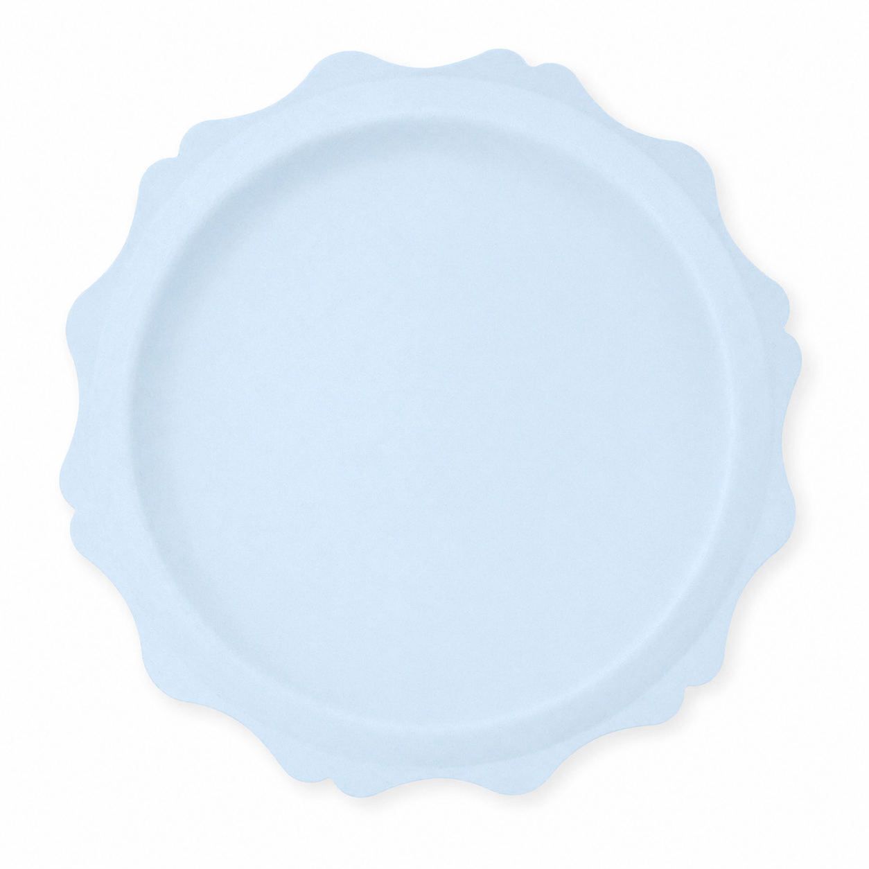 Grandes assiettes unies bleues x8