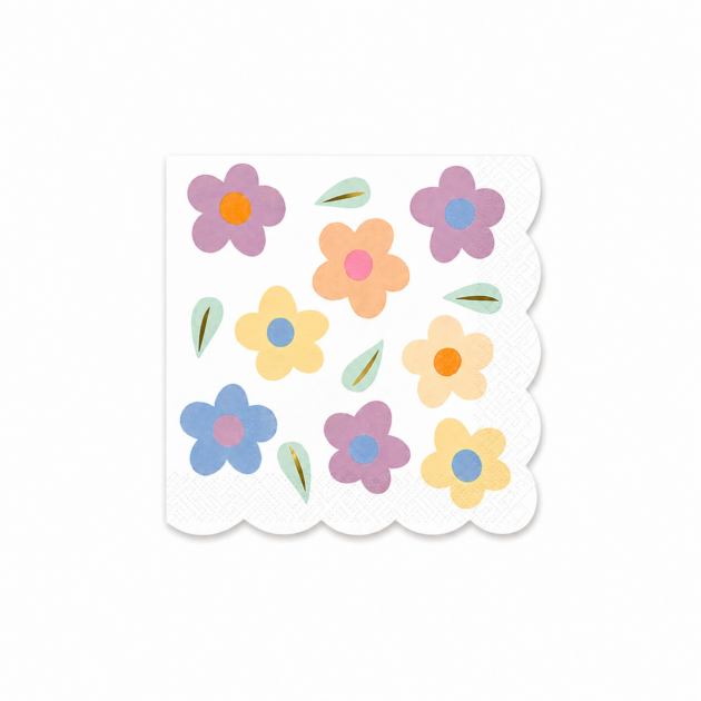 Petites serviettes happy flowers x16