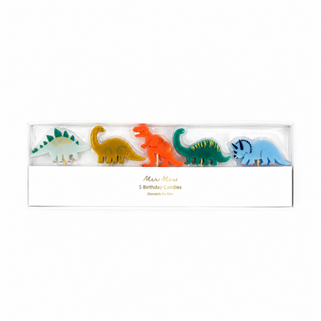 Bougies dinosaures x5