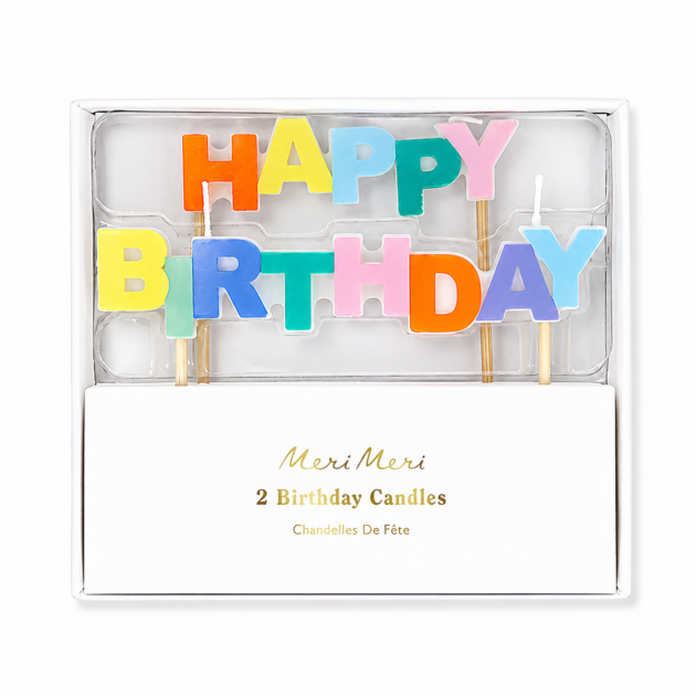 Bougies Happy birthday x2
