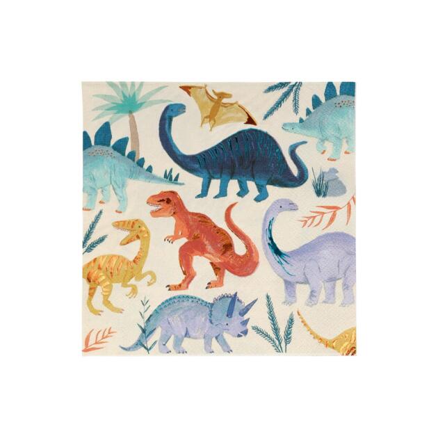 Serviettes dinosaures x16