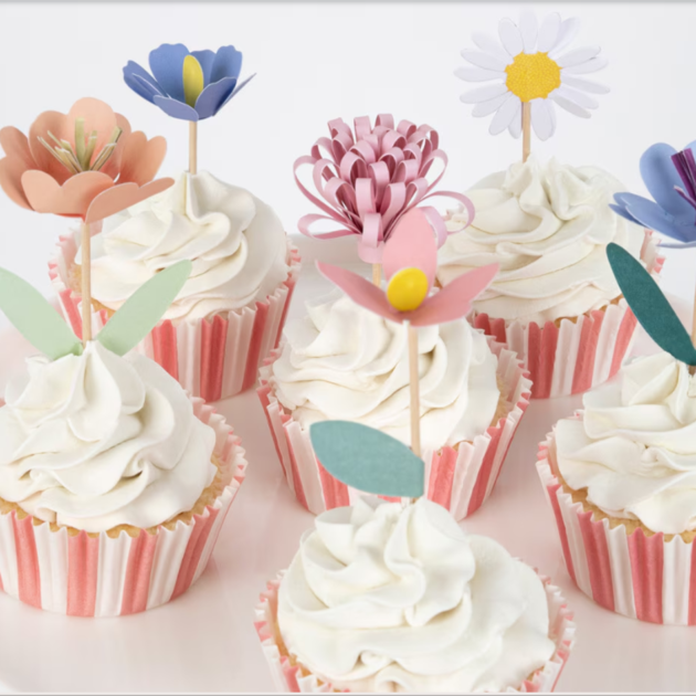 Cupcake kit fleurs (x12 toppers)