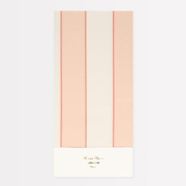 Nappe de table rayures pêche