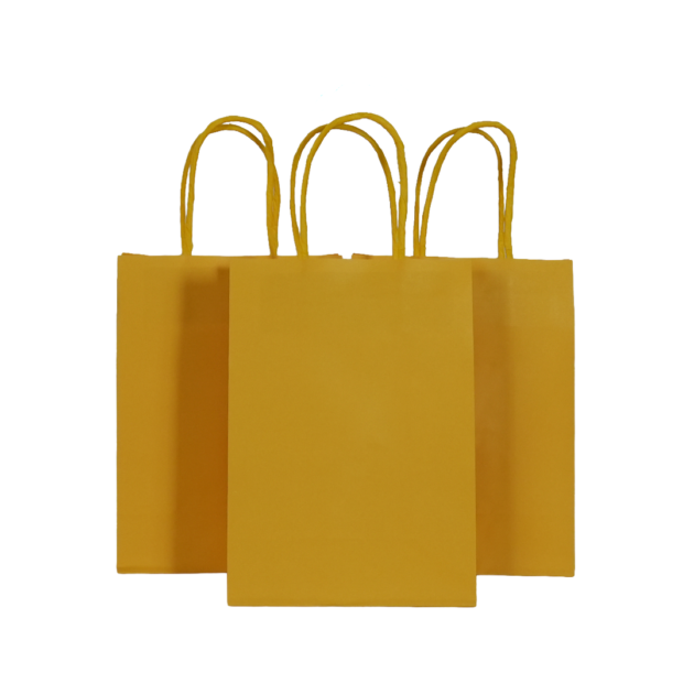Sacs cadeaux jaune x10