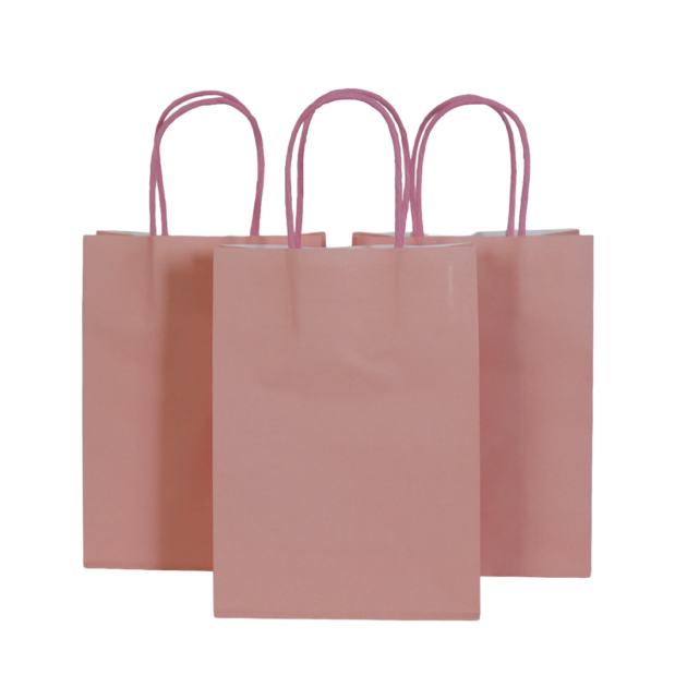 Sacs cadeaux roses clairs x10