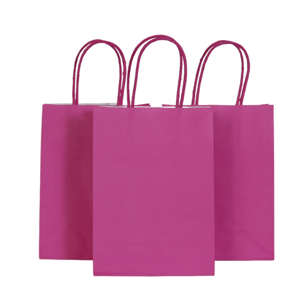 Sacs cadeaux roses fushia x10
