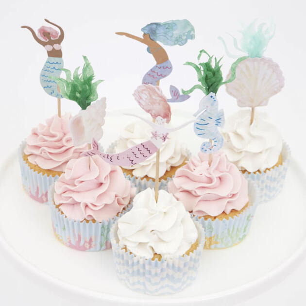 Cupcake kit sirène (x24 toppers)