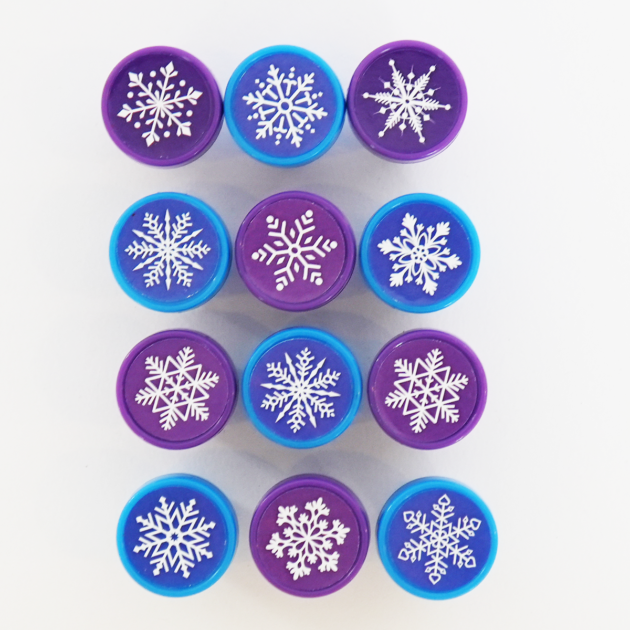 Tampons flocons de neige x12