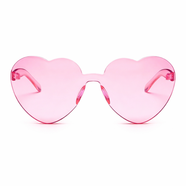 Lunette cœurs rose