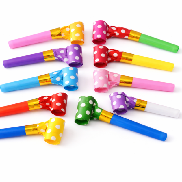 Souffleurs multicolores x10
