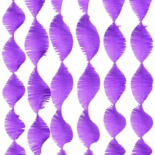 Guirlandes en crépon violets x6