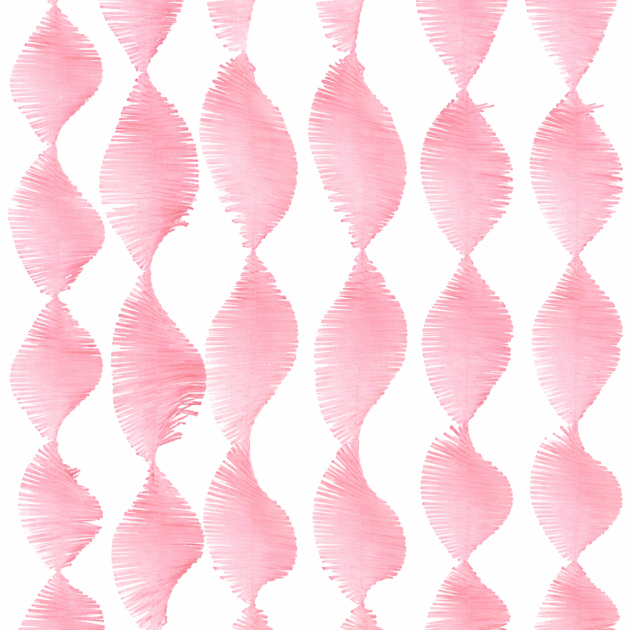 Guirlandes en crépon rose clair x6