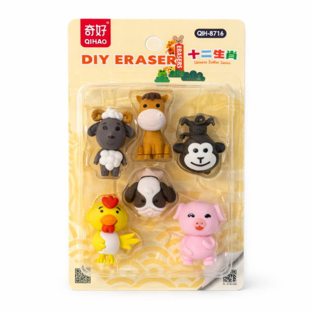 Gommes animaux de la ferme