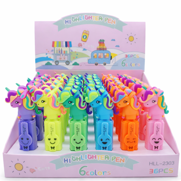 Surligneurs licorne x6