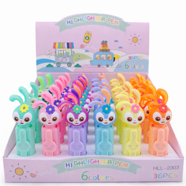 Surligneurs lapins x6