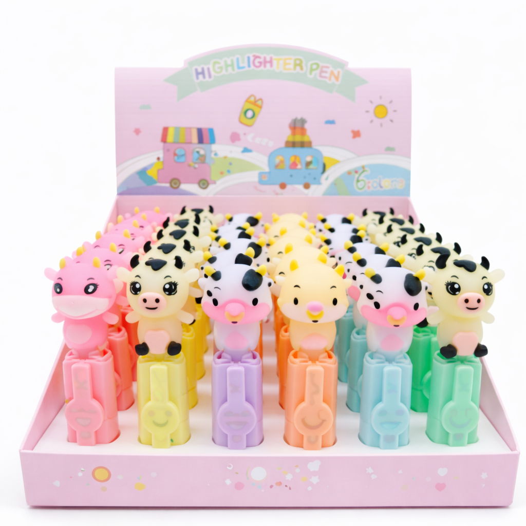 Surligneurs animaux de la ferme x6