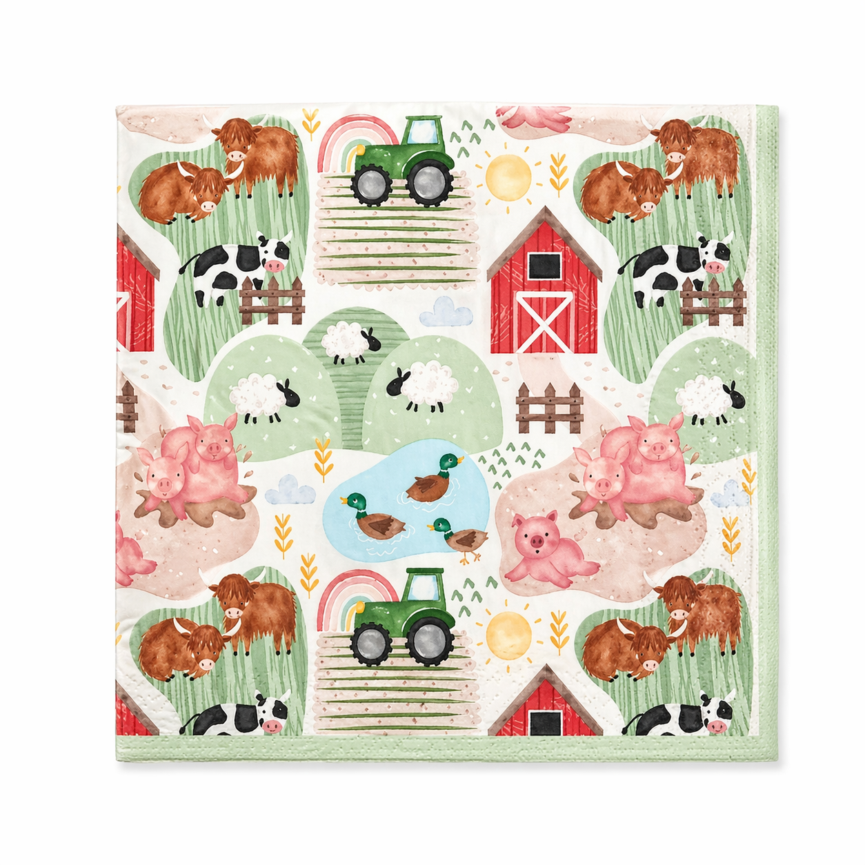 Serviettes animaux de la ferme x16