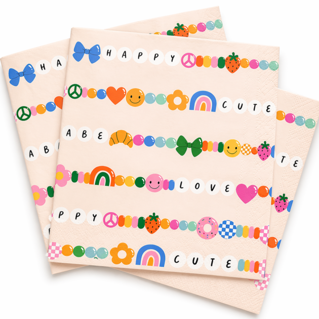 Serviettes retro x16