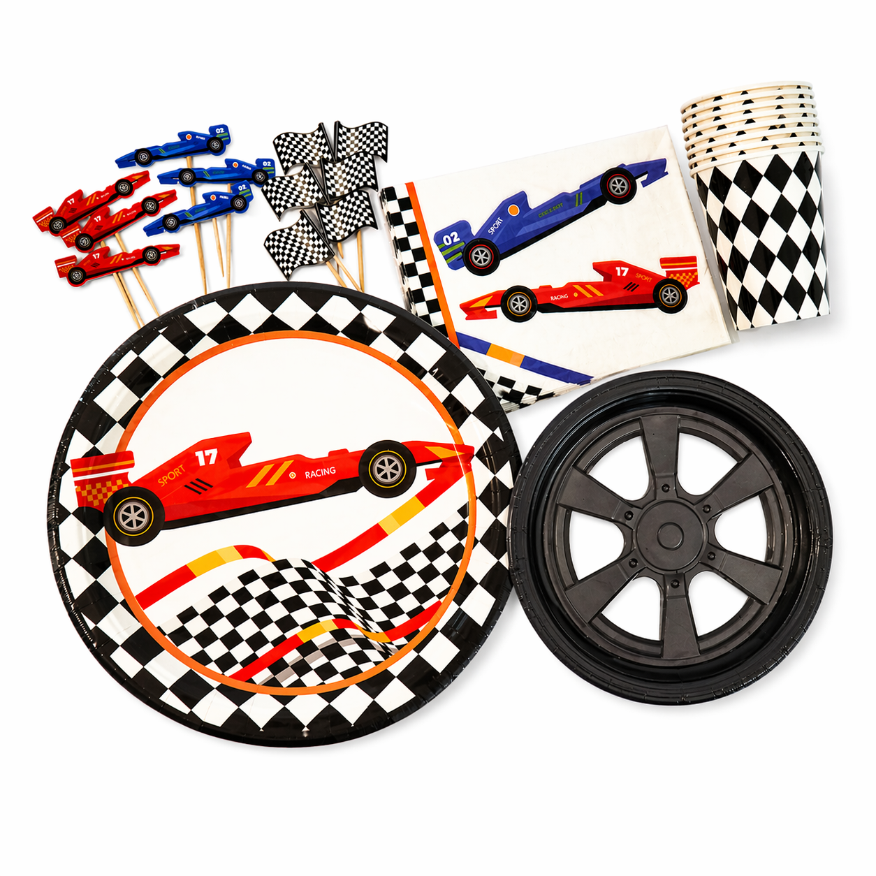 Serviettes racing x16 - Image 2