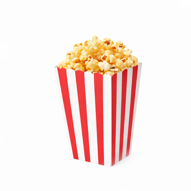 Boites à pop-corn rayures rouges x12