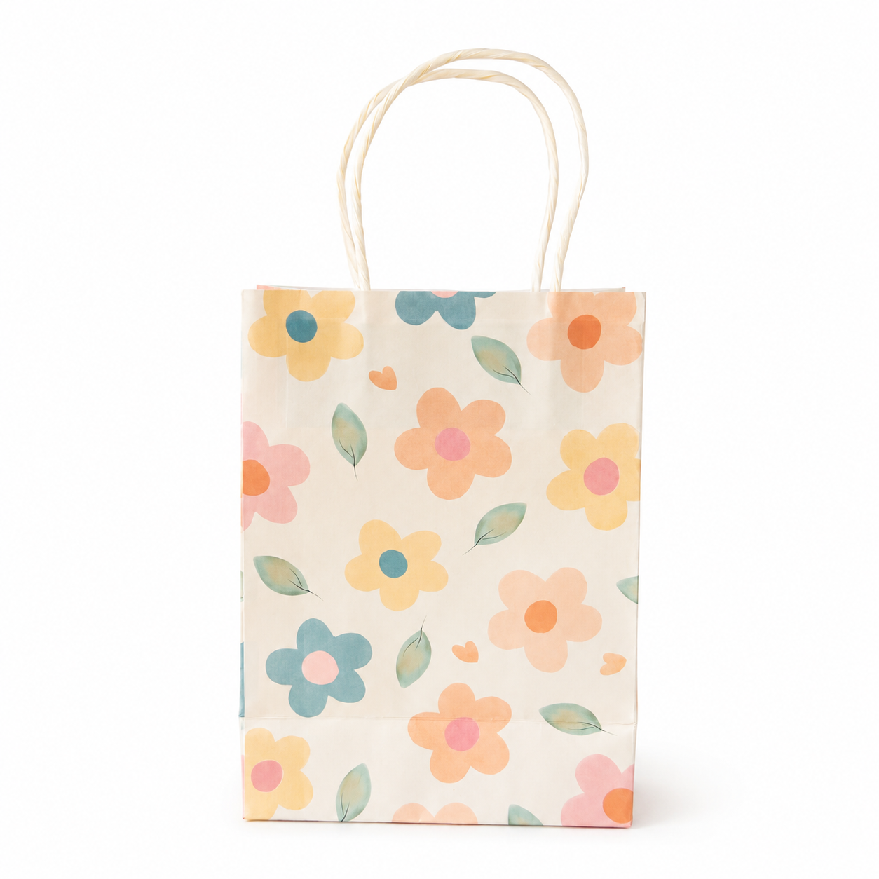 Sacs cadeaux fleurs x8