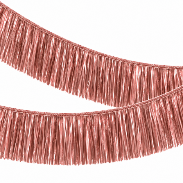 Guirlande à franges métalisées rose gold