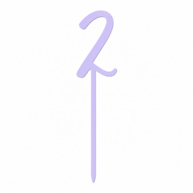 Topper chiffre 2 pastel