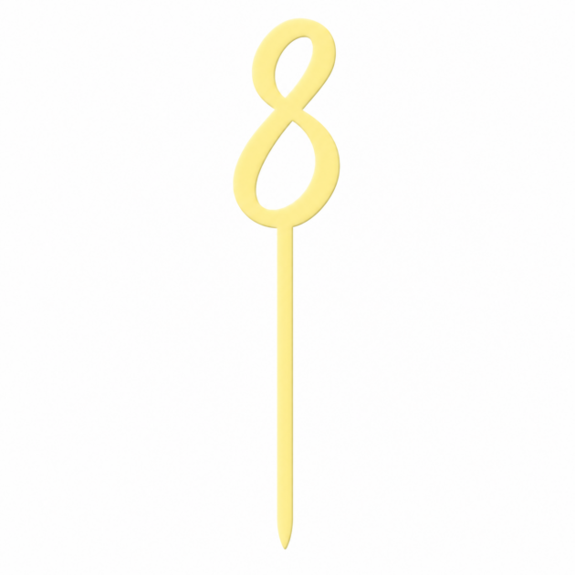 Topper chiffre 8 pastel