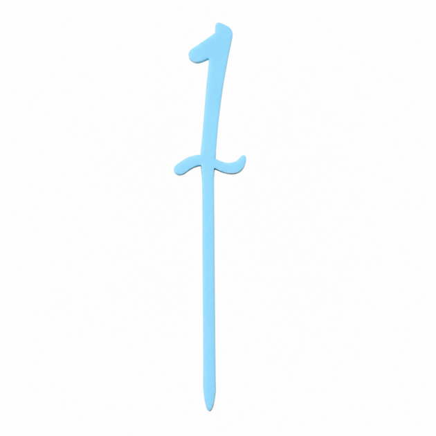 Topper chiffre 1 pastel