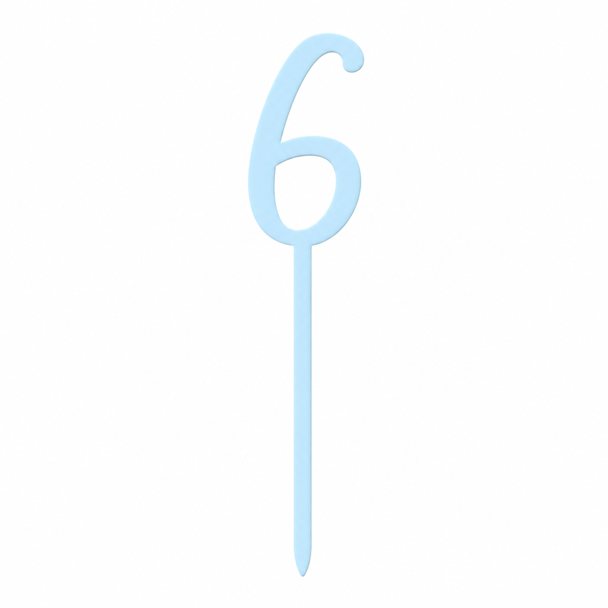 Topper chiffre 6 pastel