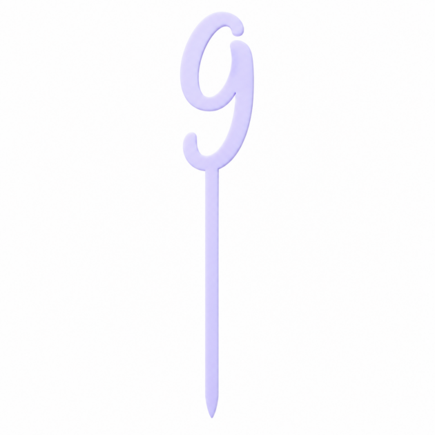 Topper chiffre 9 pastel
