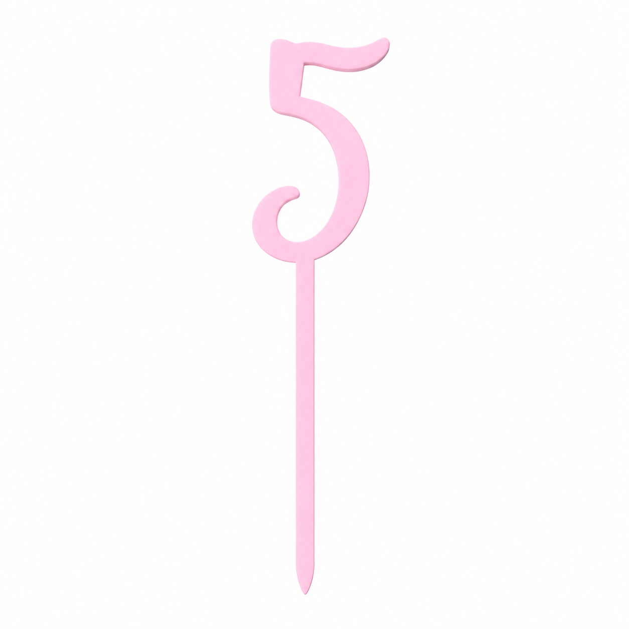 Topper chiffre 5 pastel