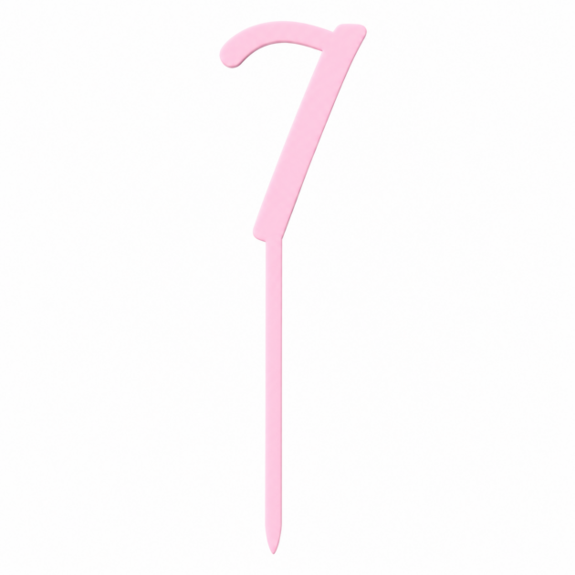 Topper chiffre 7 pastel